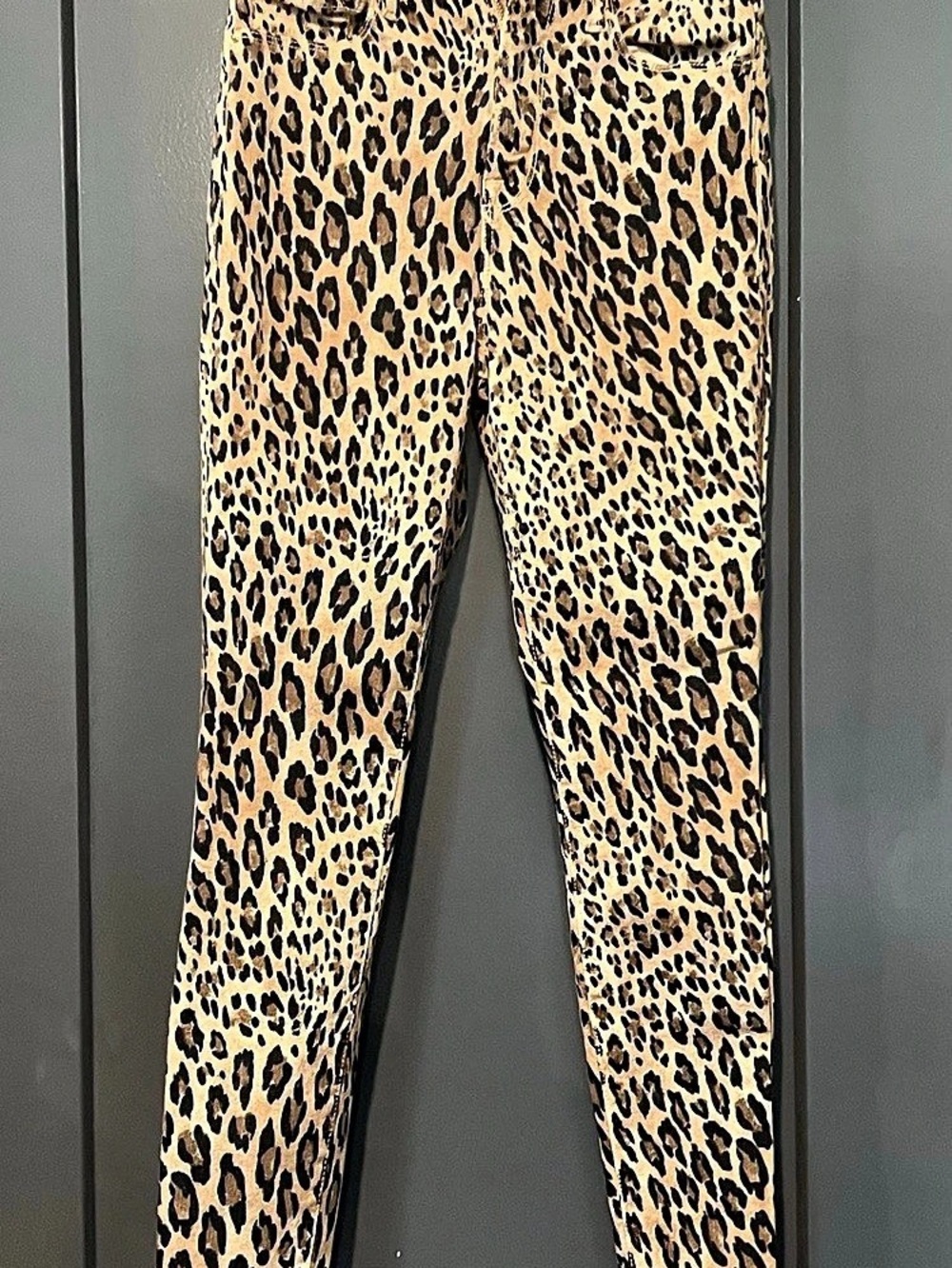 FRAME Ali High Rise Cigarette Jeans Leopard Print Leopard Print Skinny Jeans